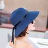 Summer Wide Big Brim  floppy Straw Hats Sun Hats For Women  UV Protection Panama Beach Hats Ladies bow  hat chapeau femme ete