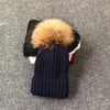 Winter Brand Female Fur Pom Poms hat Winter Hat For Women Girl 's Hat Knitted Beanies Cap Hat Thick Women Skullies Beanies