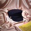 Autumn Thread fashion Tweed Military Hat For Women Fashion Yacht Captain  Female skipper sailor Hat Newsboy Caps