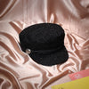 Autumn Thread fashion Tweed Military Hat For Women Fashion Yacht Captain  Female skipper sailor Hat Newsboy Caps