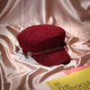Autumn Thread fashion Tweed Military Hat For Women Fashion Yacht Captain  Female skipper sailor Hat Newsboy Caps