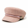Autumn Thread fashion Tweed Military Hat For Women Fashion Yacht Captain  Female skipper sailor Hat Newsboy Caps