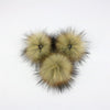 False Hairball Hat Ball Pom Pom Handmade DIY Artificial Wool Ball Wholesale Cap Accessories Faux Fox Fur PomPom With Buckle