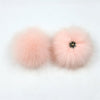 False Hairball Hat Ball Pom Pom Handmade DIY Artificial Wool Ball Wholesale Cap Accessories Faux Fox Fur PomPom With Buckle