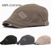 Thefound 2019 New Cotton Men Beret Cap  Adjustable Hats  Men Ivy cowboy Hat Golf Driving Summer Flat Cabbie  Newsboy Caps